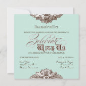 Eet, Drink in Get Married Bridal Shower Uitnodigin Kaart (Achterkant)