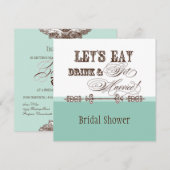 Eet, Drink in Get Married Bridal Shower Uitnodigin Kaart (Voorkant / Achterkant)
