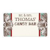 Eet, Drink in Get Married Matching Snoep Bar Label (Voorkant)