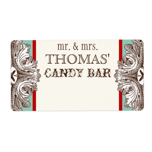 Eet, Drink in Get Married Matching Snoep Bar Label (Voorkant)