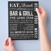 Eet, Drink Krijtbord, Pub/Brouwerij Reclame Flyer (Hand)