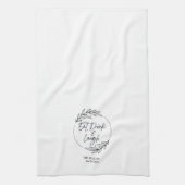 Eet, Drink & Lach Aangepaste Naam Keuken Handdoek (Verticaal)