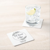 Eet, Drink & Lach Aangepaste naam papieren onderze Kartonnen Onderzetters (Insitu)