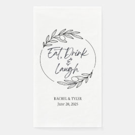 Eet, Drink & Lach Aangepaste naam papieren servet