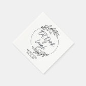 Eet, Drink & Lach Aangepaste Naam servetten (Hoek)