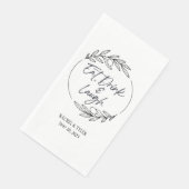 Eet, Drink & Lachen Aangepaste naam papieren serve Servet (Hoek)