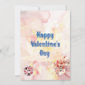 Eet Drink & Liefde Hart Valentijnsdag Celebration Kaart (Achterkant)