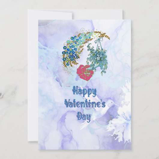 Eet Drink & Liefde Valentijnsdag Feestviering Kaart (Achterkant)