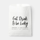 Eet drink met geluk casino chips Lottery Ticket Bedankzakje (Voorkant)