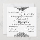 Eet, Drink n Get Married Couples Douche Uitnodigin Kaart (Achterkant)