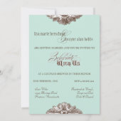 Eet, Drink n Get Married Couples Douche Uitnodigin Kaart (Achterkant)