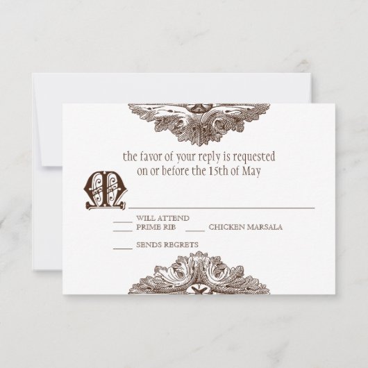 Eet, Drink n Get Married Formal RSVP-reactiekaart RSVP Kaartje (Achterkant)