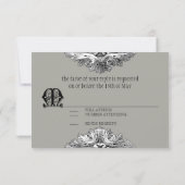 Eet, Drink n Get Married Formal RSVP-reactiekaart RSVP Kaartje (Achterkant)