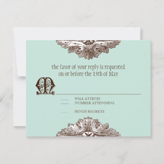 Eet, Drink n Get Married Formal RSVP-reactiekaart RSVP Kaartje (Achterkant)