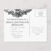 Eet, Drink n Trouw, bruidsdouche uitnodiging (Achterkant)