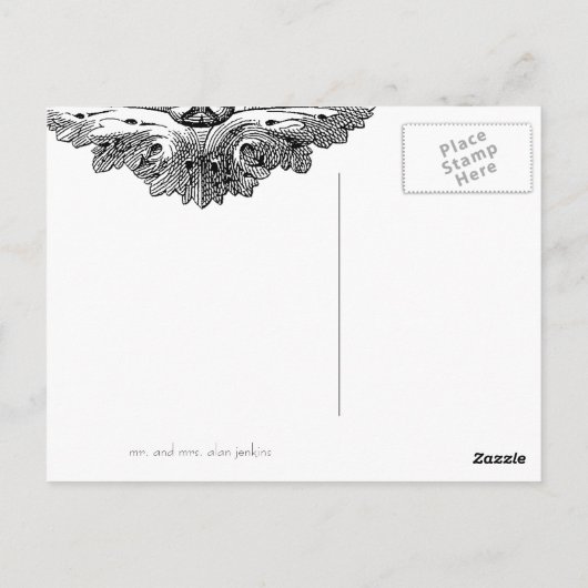 Eet, Drink n Trouw, dank je merkt Briefkaart (Achterkant)