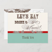 Eet, Drink n Trouw, dank je merkt Briefkaart (Voorkant / Achterkant)