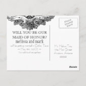 Eet, Drink n Trouw, wees mijn Maid of Honor Kaart (Achterkant)