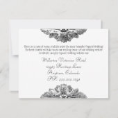 Eet, Drink n Trouwen Formal Wedding Details Kaart (Achterkant)