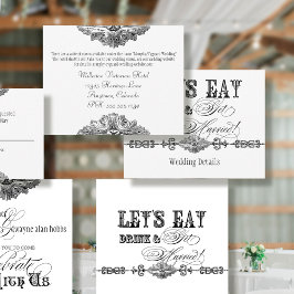 Eet, Drink n Trouwen Formal Wedding Details Kaart