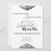 Eet, Drink n Trouwen Formele Huwelijksuitnodiging Kaart (Achterkant)