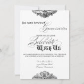 Eet, Drink n Trouwen Formele Huwelijksuitnodiging Kaart (Achterkant)