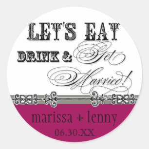 Eet, Drink n Trouwen Matching Stickers of zeehond