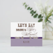 Eet, Drink n Trouwen, RSVP Response Briefkaart (Staand voorkant)