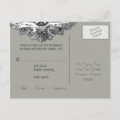 Eet, Drink n Trouwen, RSVP Response Briefkaart (Achterkant)