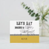 Eet, Drink n Trouwen, RSVP Response Briefkaart (Staand voorkant)
