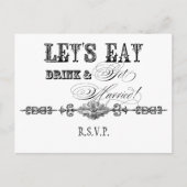 Eet, Drink n Trouwen, RSVP Response Briefkaart (Voorkant)