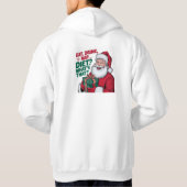 Eet Drink Nap whats Diet, Funny Santa Hoodie (Achterkant)