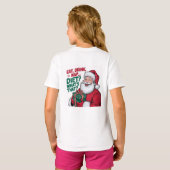 Eet Drink Nap whats Diet, Funny Santa T-shirt (Achterkant volledig)