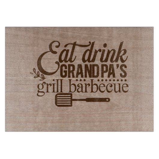 Eet Drink Opa's Grill Barbecue Snijplank (Voorkant)