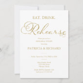 Eet Drink Repetise Goudfolie Repetitie Diner Kaart (Voorkant)