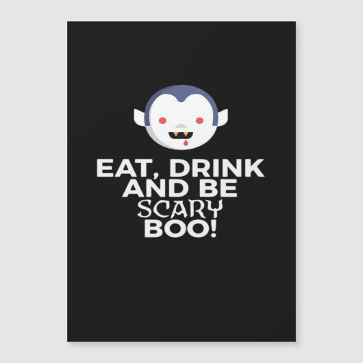 Eet Drink Scary Boo Halloween Ontwerp Creatieve Ca (Voorkant)