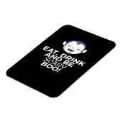 Eet Drink Scary Boo Halloween Ontwerp Creatieve Ca Magneet (Linkerzijde)