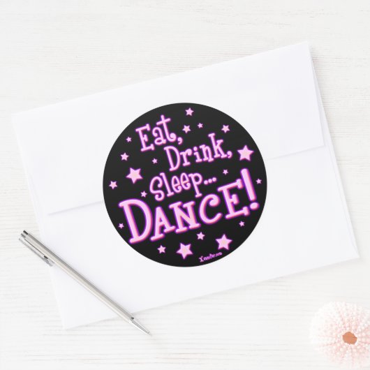 Eet Drink Slaap Dans Stickers (Envelop)