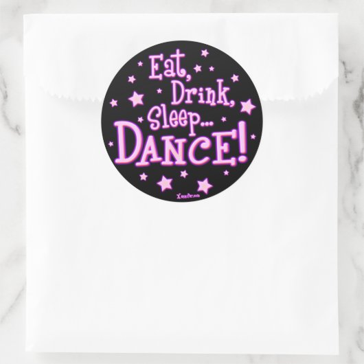 Eet Drink Slaap Dans Stickers (Tas)