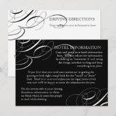 Eet, Drink, Trouw Calligraphy Wervelende Uitnodigi Informatiekaartje (Voorkant / Achterkant)