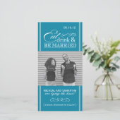 Eet, Drink & Trouw Save the Date Fotokaarten (Staand voorkant)