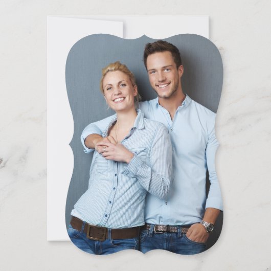 Eet Drink & Trouw Zilveren Champagne Bruiloft Kaart (Achterkant)