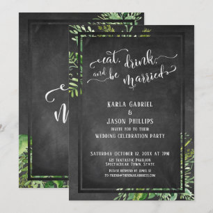 Eet, Drink & Trouwe Groen & Schoolbord Kaart