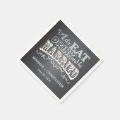 Eet Drink & Trouwen Gepersonaliseerde bruiloft ser Servetten (Hoek)