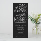 Eet, Drink, trouwen Kaart (Staand voorkant)