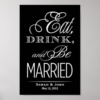 Eet, Drink, trouwen Poster