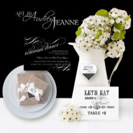 Eet, Drink trouwen Repetitie Avondeten Kaart