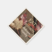 Eet Drink Wees dankbaar Familie Thanksgiving Servet (Hoek)