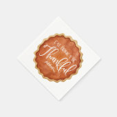 Eet Drink & Wees dankbaar Pumpkin Pie Thanksgiving Servet (Hoek)