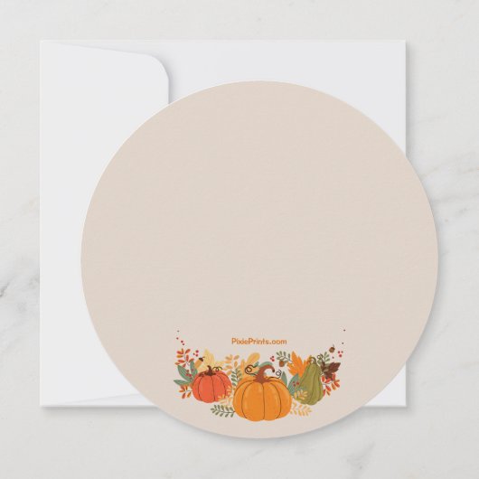 Eet Drink & Wees dankbaar Thanksgiving Uitnodiging (Achterkant)